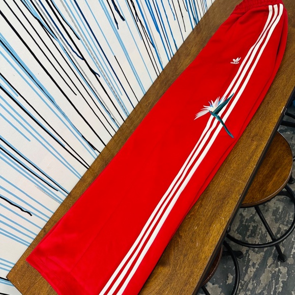 Adidas X Thebe Magugu Embroidered Detail Wide Leg Track Pants Size XS - Picture 9 of 13